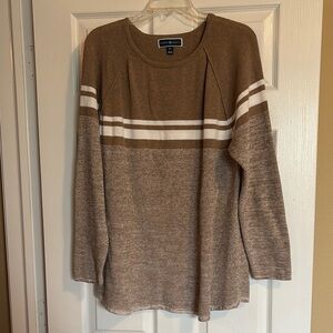 Karen Scott women’s tan crew neck knit sweater size XXL